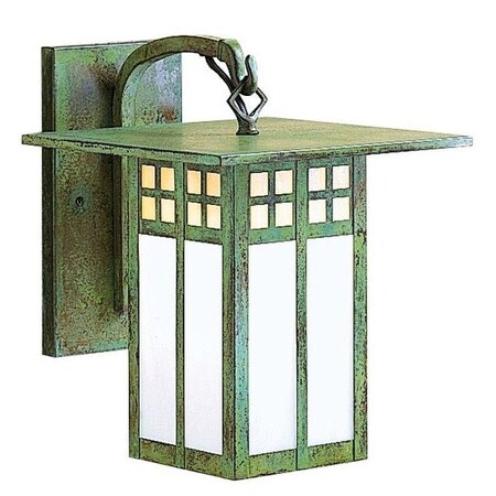 Arroyo Craftsman 6" Glasgow Wall Mount, Veridgris Patina, Clear Seedy Glass GB-6CS-VP